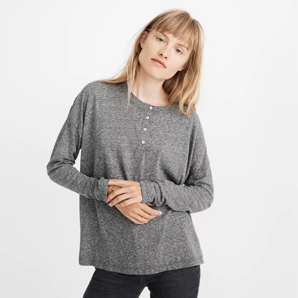 Rivet & Thread Ex-Boyfriend Long-Sleeve Henley Tee